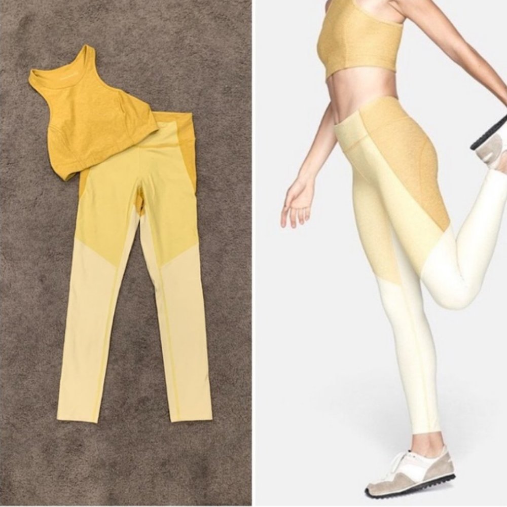 OV Outdoor Voices 7/8 Tri-Tone Legging & Crop Top